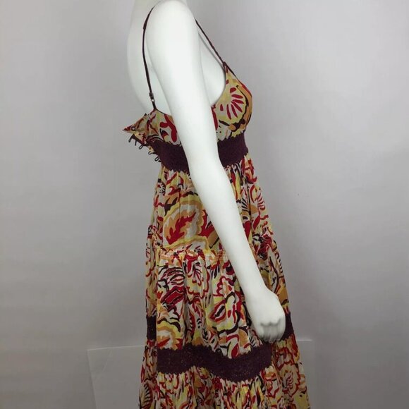 BCBG MAXAZRIA Summer Maxi Dress Women’s Size 0 Y2K Boho Crochet Spaghetti Strap - Picture 5 of 11